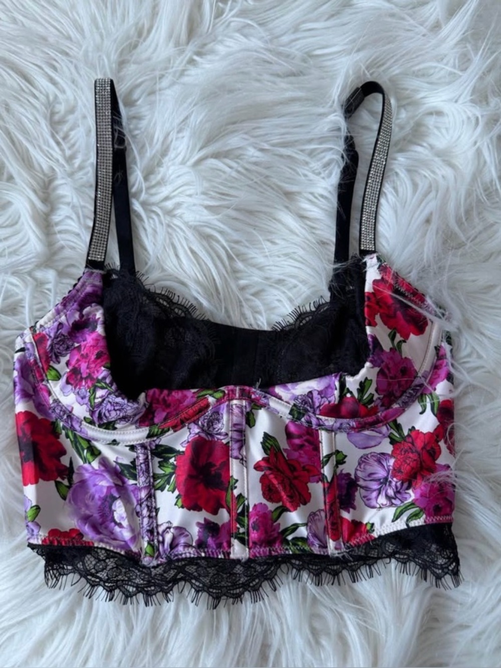 Victoria’s Secret Bustier/Corset Floral Size: 32B